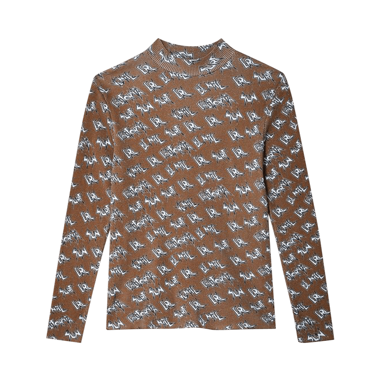 ERL Printed Waffle Long-Sleeve T-Shirt "Brown"