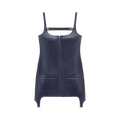 Courrèges Twill Strap Suspender Dress "Dark Blue"