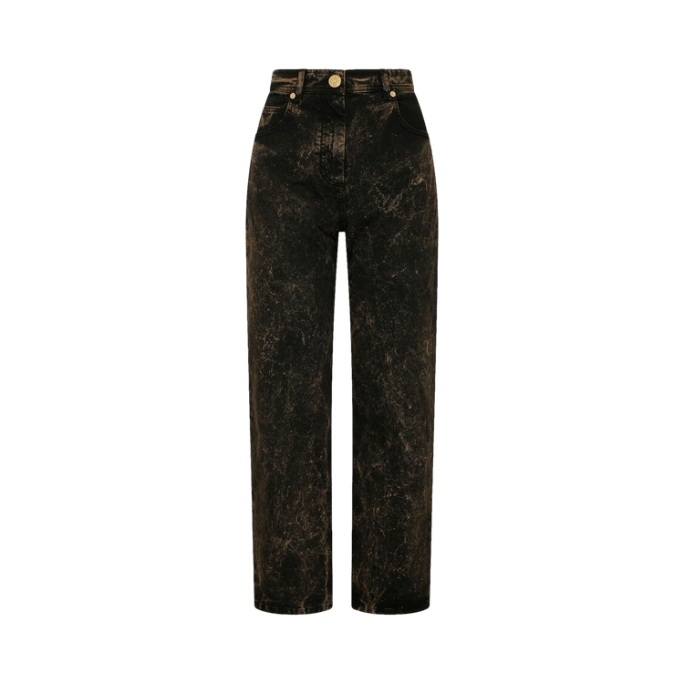 Balmain Straight Denim Jeans "Black/Gold"