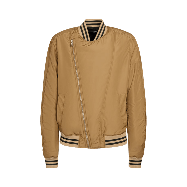 Balmain Logo Printed Bomber Jacket "Light Khaki"