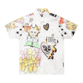 Rassvet Drawstrings Graphic Print Shirt "White"