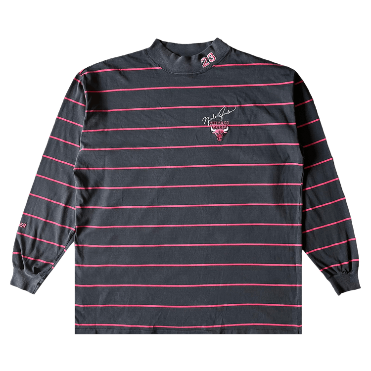 Vintage Michael Jordan Striped Mockneck "Black"