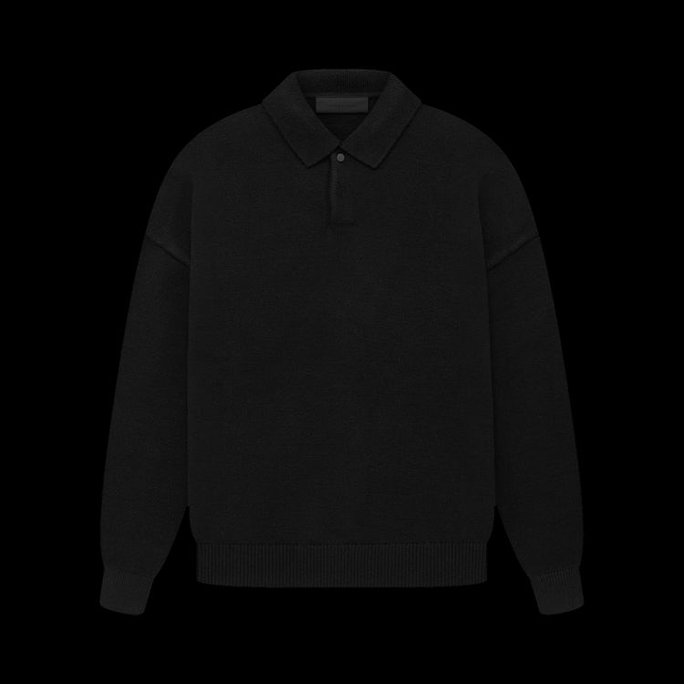 Fear of God Essentials Knit Polo "Jet Black"