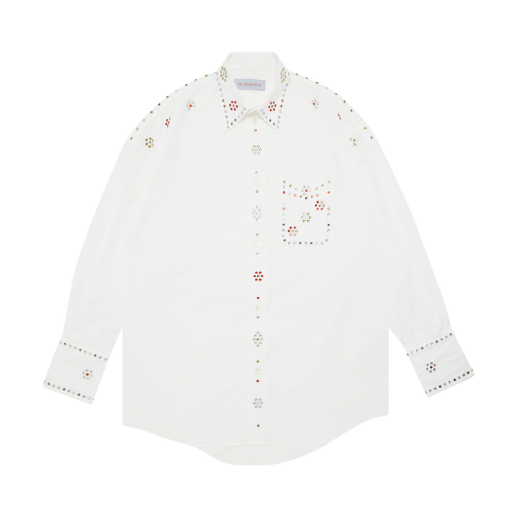 BLUEMARBLE Rhinestone Shirt "White"