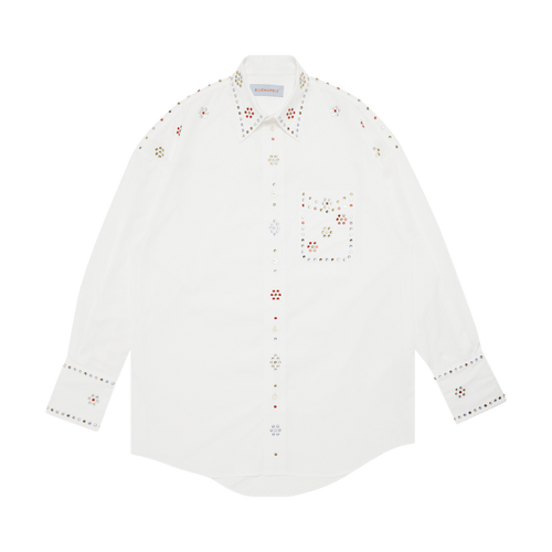 BLUEMARBLE Rhinestone Shirt "White"