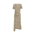 Rabanne Draped Dress With Leopard Print "Leopard"