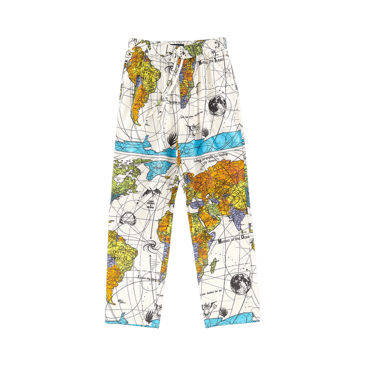 SAINT Mxxxxxx x Dr. Woo Pajama World Map Pants "White"