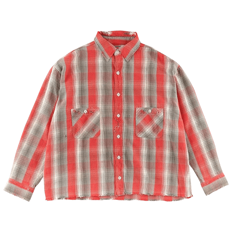 SAINT Mxxxxxx x Shermer Academy Frannel Check Shirt "Red"