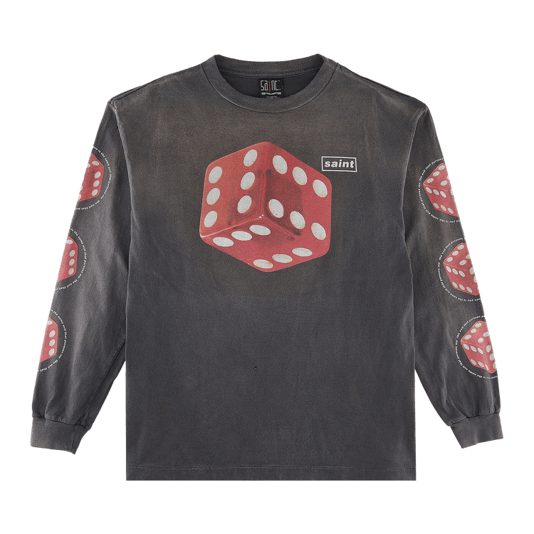 SAINT Mxxxxxx Dice Long-Sleeve T-Shirt "Black"