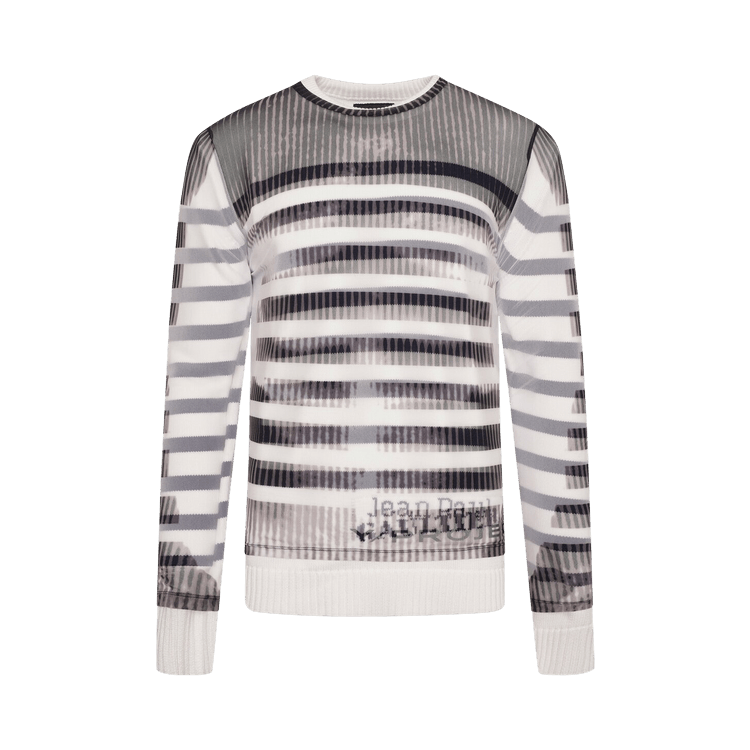 Y/Project Mariniere Mesh Cover Sweater "White/Black"