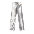 Y/Project Body Morph Asymmetric Jeans "Blue/White"