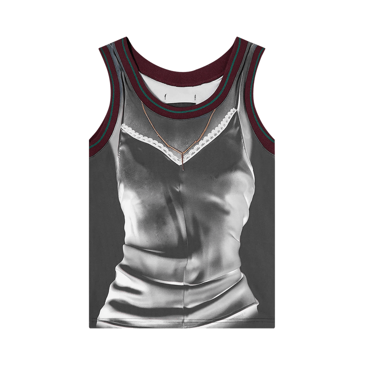 Y/Project Trompe L'Oeil Lingerie Tank Top 'Black/Bordeaux'