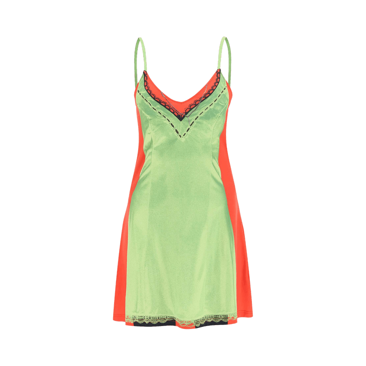 Y/Project Trompe L'Oeil Y Belt Denim Maxi Dress 'Orange/Pink'