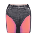 Y/Project Trompe L"Oeil Janty Mini Skirt "Black/Pink'