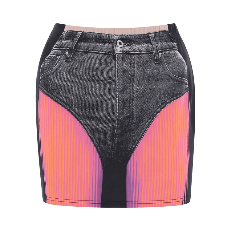 Y/Project Trompe L"Oeil Janty Mini Skirt "Black/Pink'