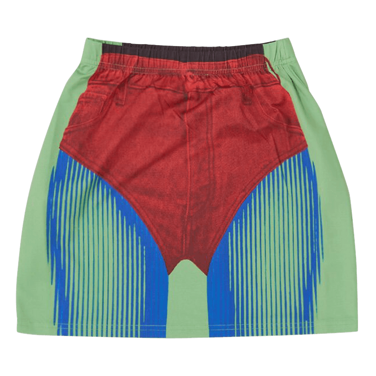 Y/Project Trompe L'Oeil Janty Mini Skirt 'Red/Green'