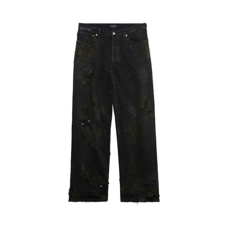 Balenciaga Destroyed Pants "Flat Black"