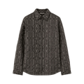 Palm Angels All Monogram Quilted Dover Jacket "Anthracite"
