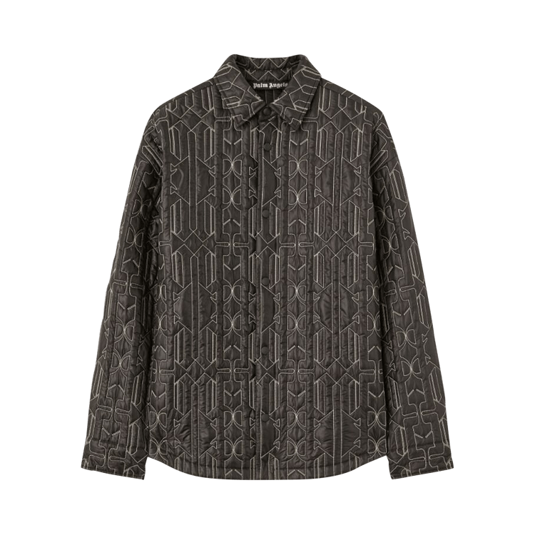 Palm Angels All Monogram Quilted Dover Jacket "Anthracite"