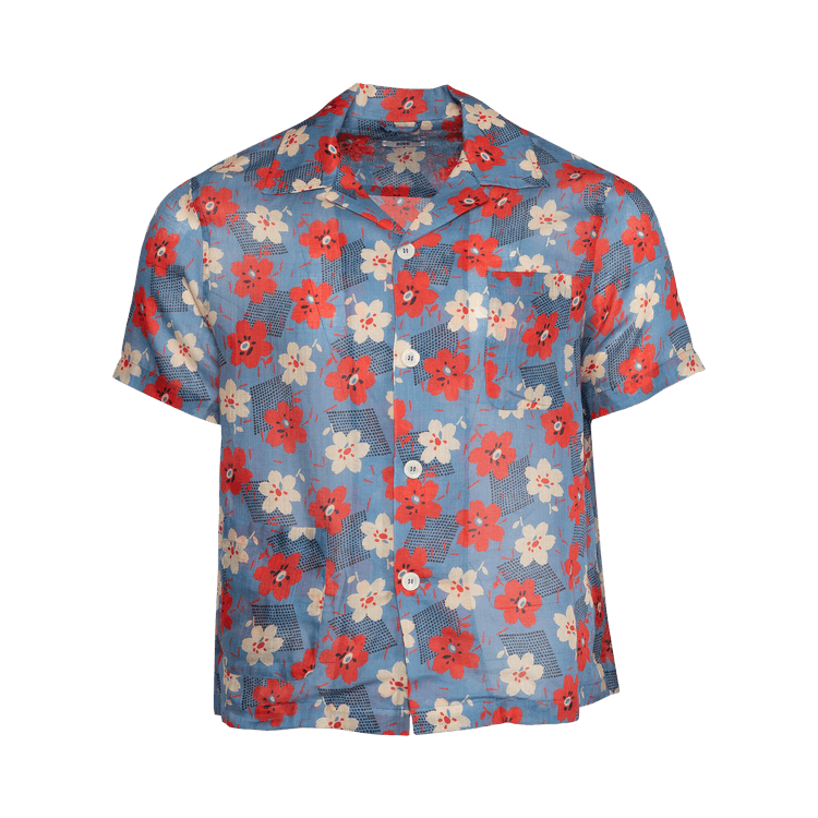 Bode Geo Poppy Short-Sleeve Shirt "Primary Multicolor"