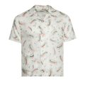 Bode Wiggley Short-Sleeve Shirt "White/Multicolor"
