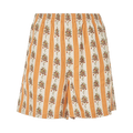 Bode Striped Fruit Bowl Shorts "Gold/Multicolor"