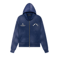 Amiri Vintage Collegiate Zip Hoodie "Blue"