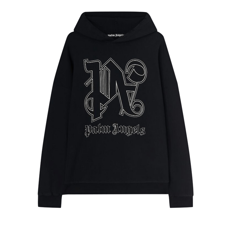Palm Angels Monogram Statement Hoodie "Black/Off White"