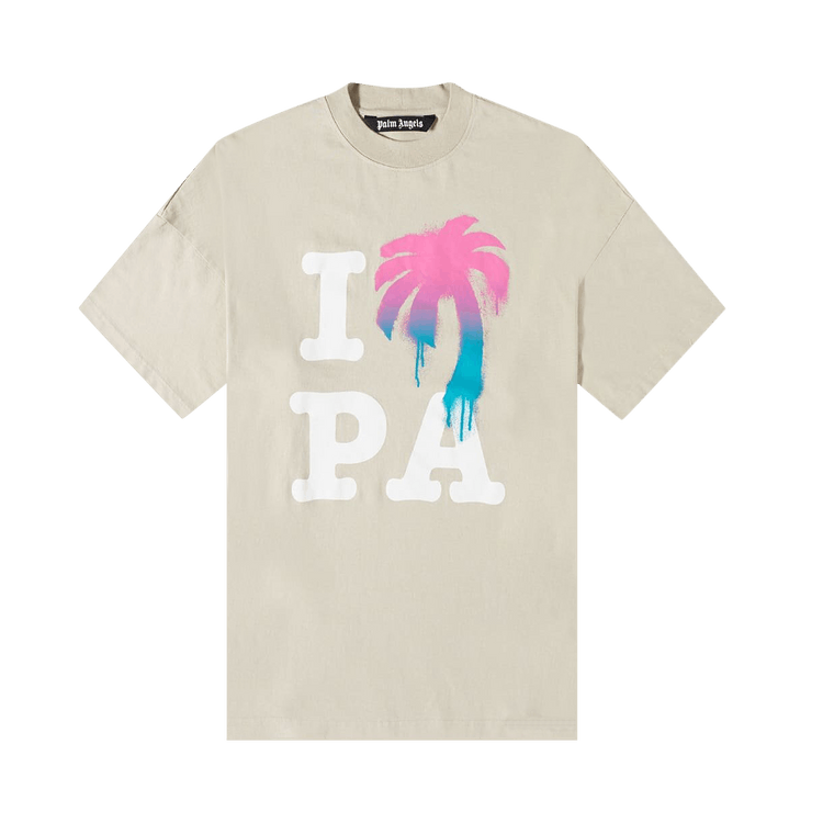 Palm Angels I Love PA Loose Tee "Beige/Multicolor"