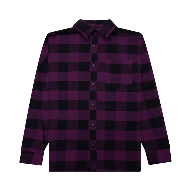 Palm Angels Classic Logo Overshirt "Violet/White"