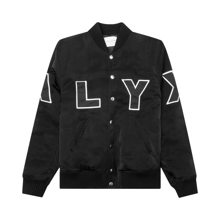 1017 ALYX 9SM Nylon Logo Varsity Jacket "Black"