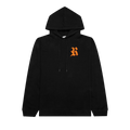 Raf Simons Embroidered R and Patch Hoodie "Black/Orange"