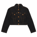 Vintage Jean Paul Gaultier Zip Cropped Denim Jacket "Indigo"