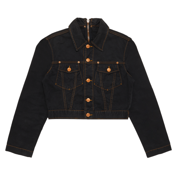 Vintage Jean Paul Gaultier Zip Cropped Denim Jacket "Indigo"