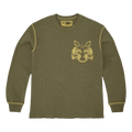 Corteiz Tiger Contrast Waffle Long-Sleeve "Khaki"