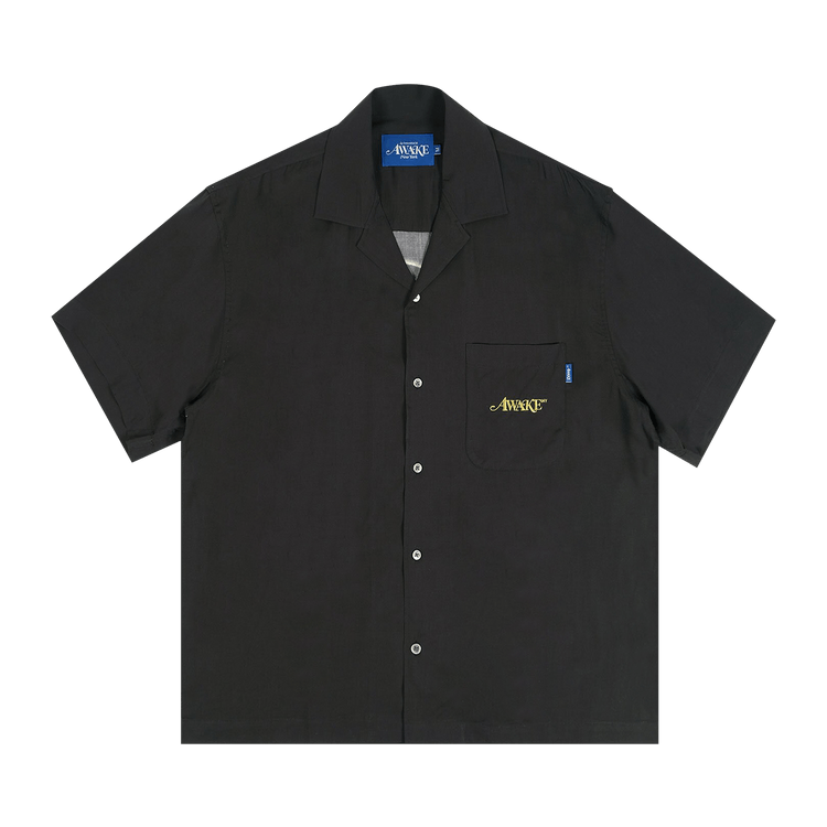 Awake NY Dice Printed Rayon Camp Shirt "Black"