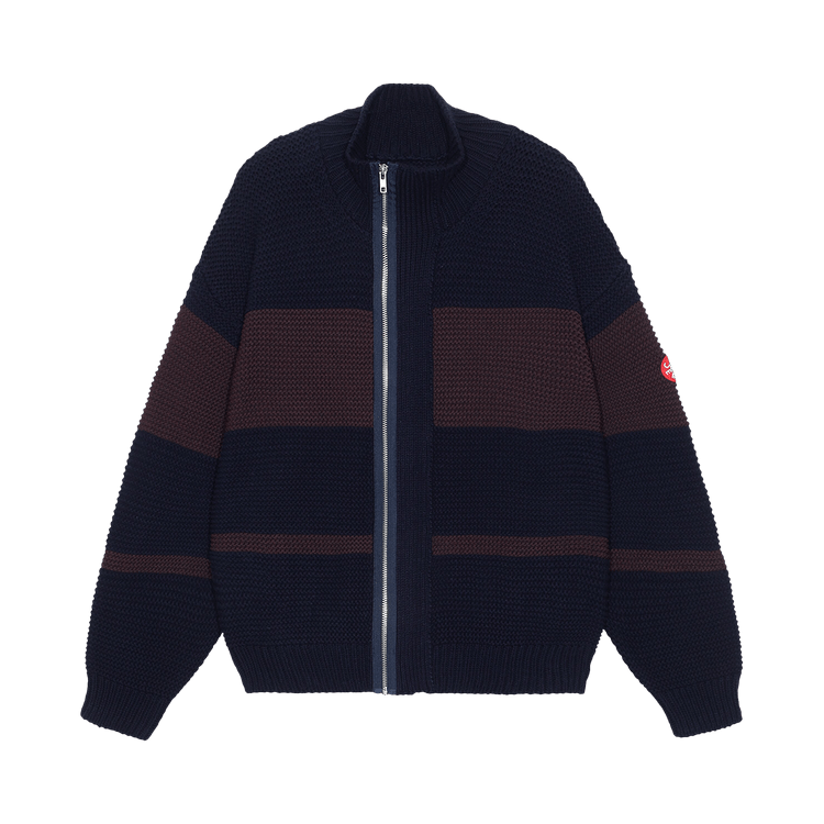 Cav Empt Washed P Line Zip Up Knit Jacket "Navy"