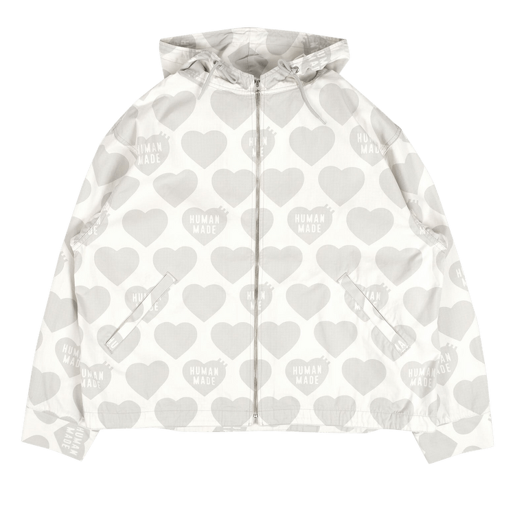 Human Made Heart Zip Up Parka "White"