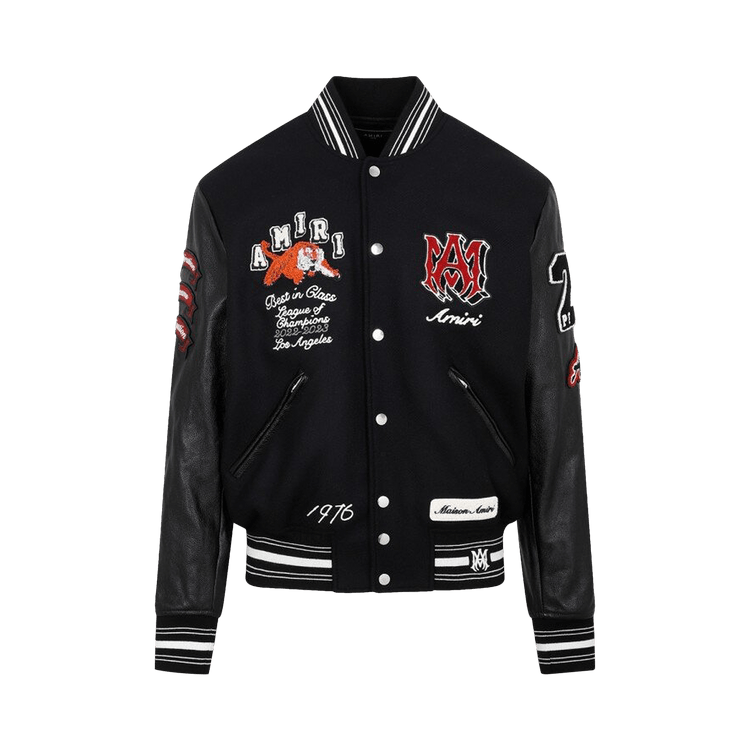 Amiri Vintage Patch Varsity Bomber Jacket "Black"