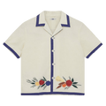 Bode Appliqué Fruit Bunch Short-Sleeve Shirt "Ivory"