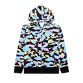 BAPE Multi Camo 2nd Shark Full Zip Hoodie "Black"