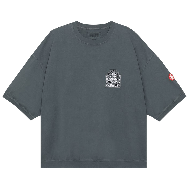 Cav Empt Overdye Zig Patch Short-Sleeve Crewneck "Charcoal"