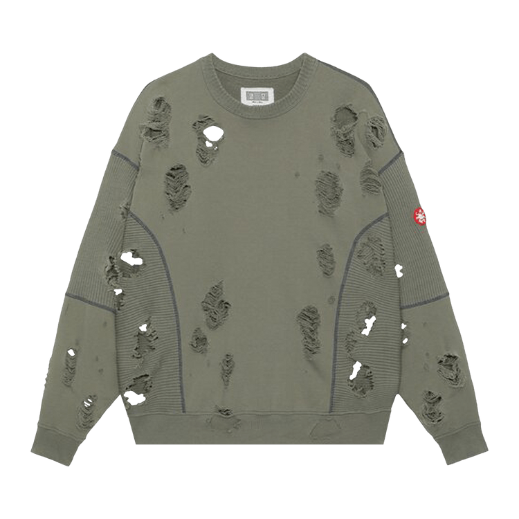 Cav Empt Plague Wide Rib Cut Crewneck "Green"