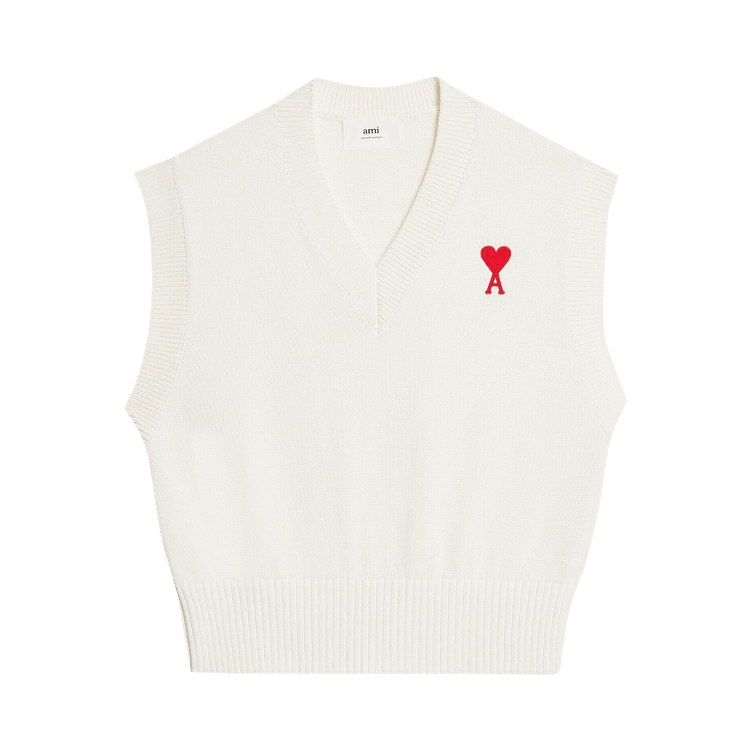 Ami Sleeveless Sweater "White"