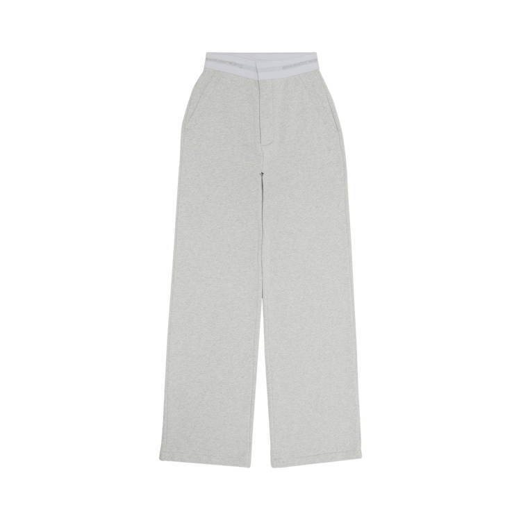 Alexander Wang Sweatpants With Zip Fly "Light Heather Grey"