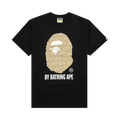BAPE Logo Monogram By Bathing Ape Tee "Black/Beige"