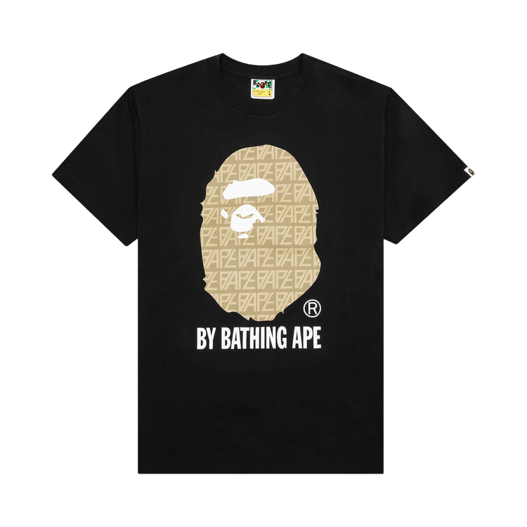 BAPE Logo Monogram By Bathing Ape Tee "Black/Beige"