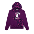 BAPE Color Camo College Cutting Relaxed Fit Hoodie "Purple"