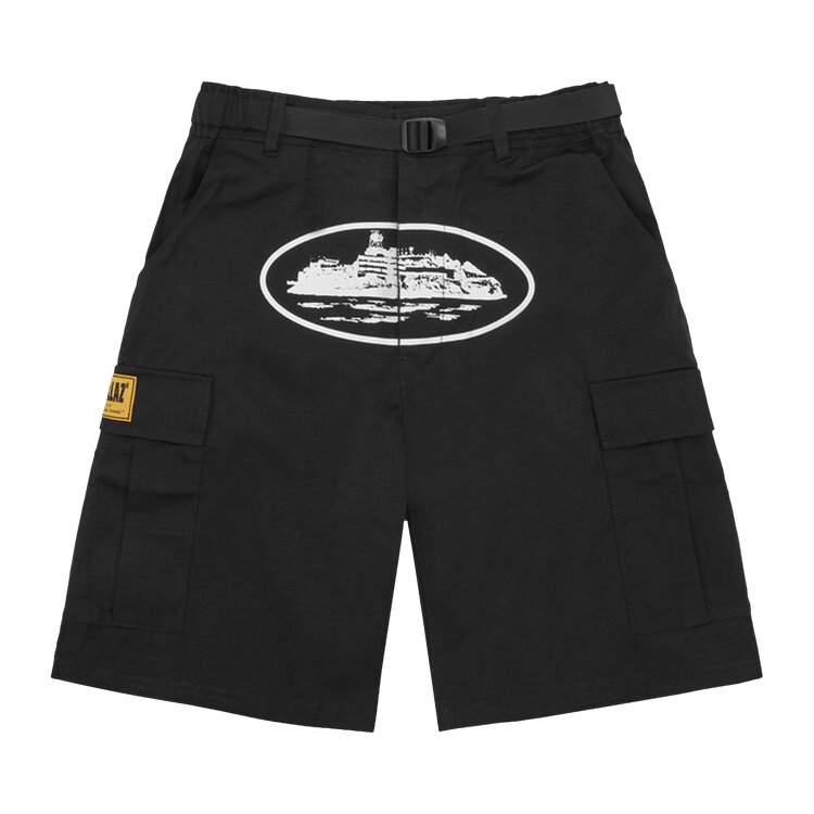 Corteiz Alcatraz Cargo Shorts "Black"