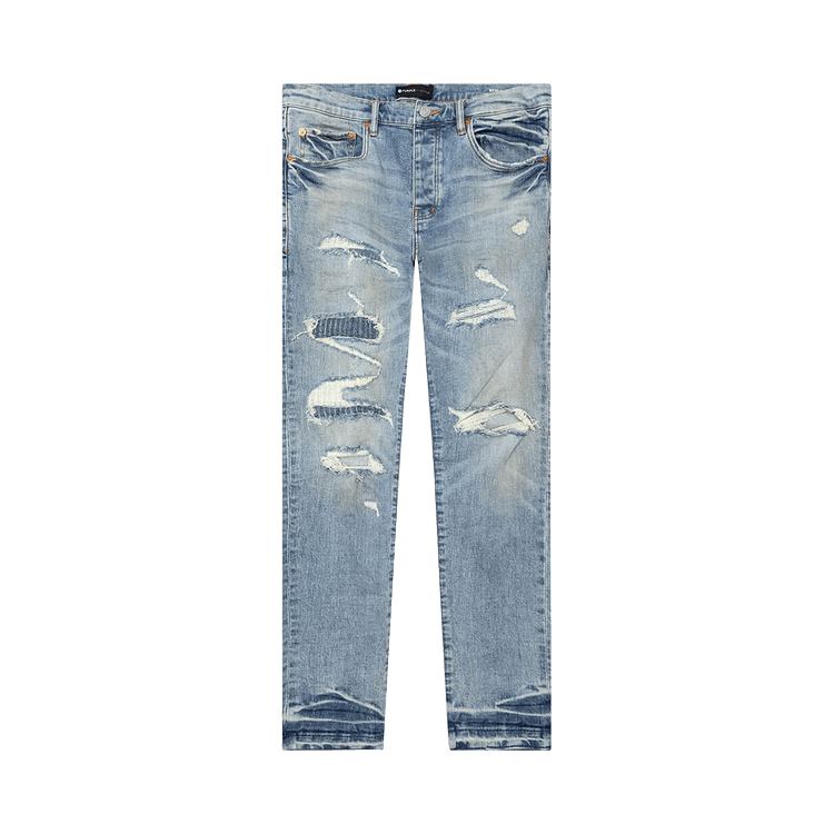 PURPLE BRAND Low Rise Skinny Jeans "Light Indigo"